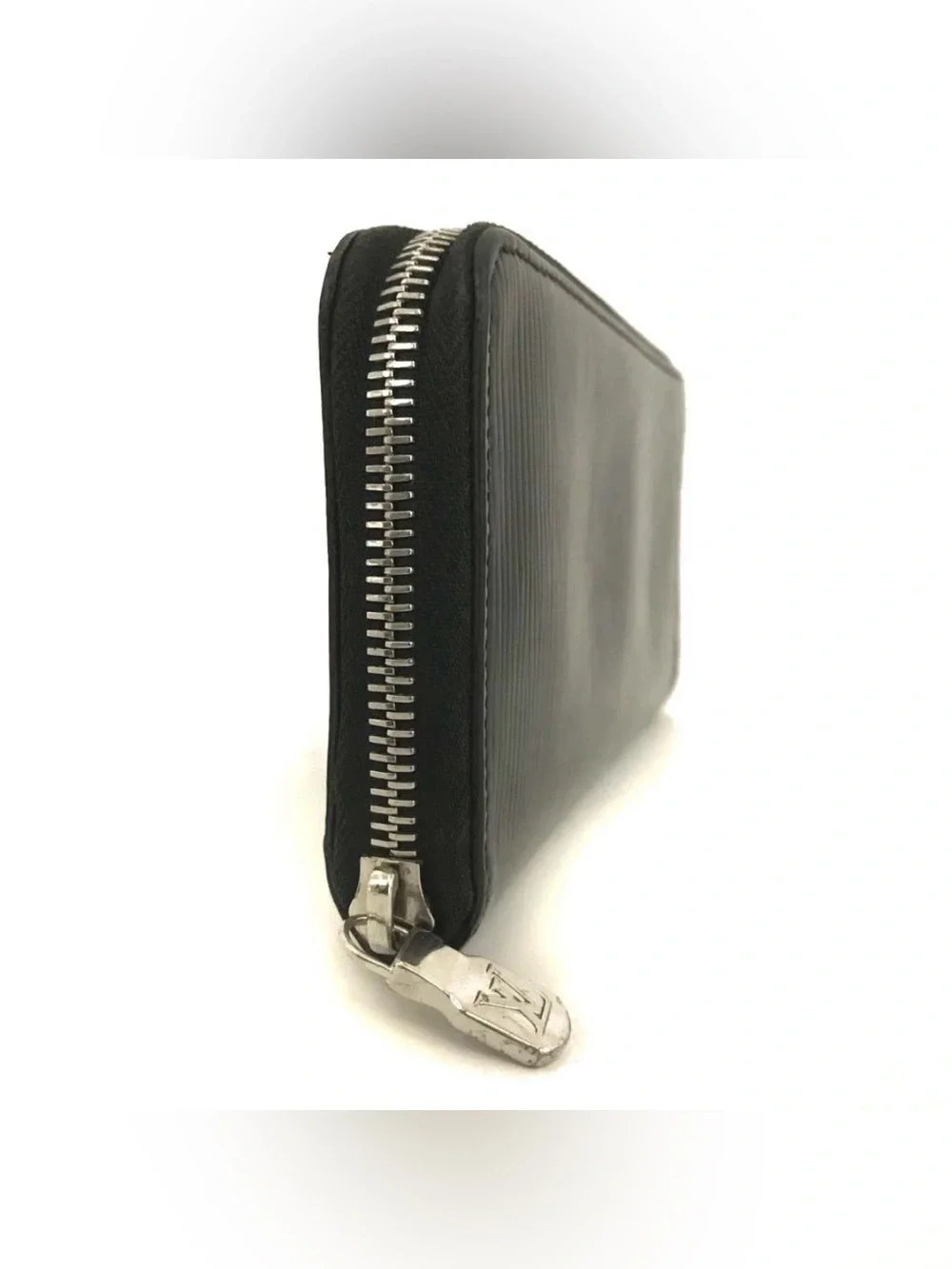 AUTH Louis Vuitton Long Vertical Zippy Trunk Wallet Black EPI Leather AUTHENTIC